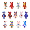 thumbnail image 2 of Bloques de construcción de microdiamantes con diseño de oso violento y amor de dibujos animados, modelo de color con luz, juguetes para niños, juego de regalo de cumpleaños, 2 of 5
