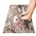 thumbnail image 5 of WOBOGO Axolotl Cherry Blossom Carpet 39x20in Kitchen Bathroom Livingroom Plush Absorbent Non-Slip Floor Mat, 5 of 8