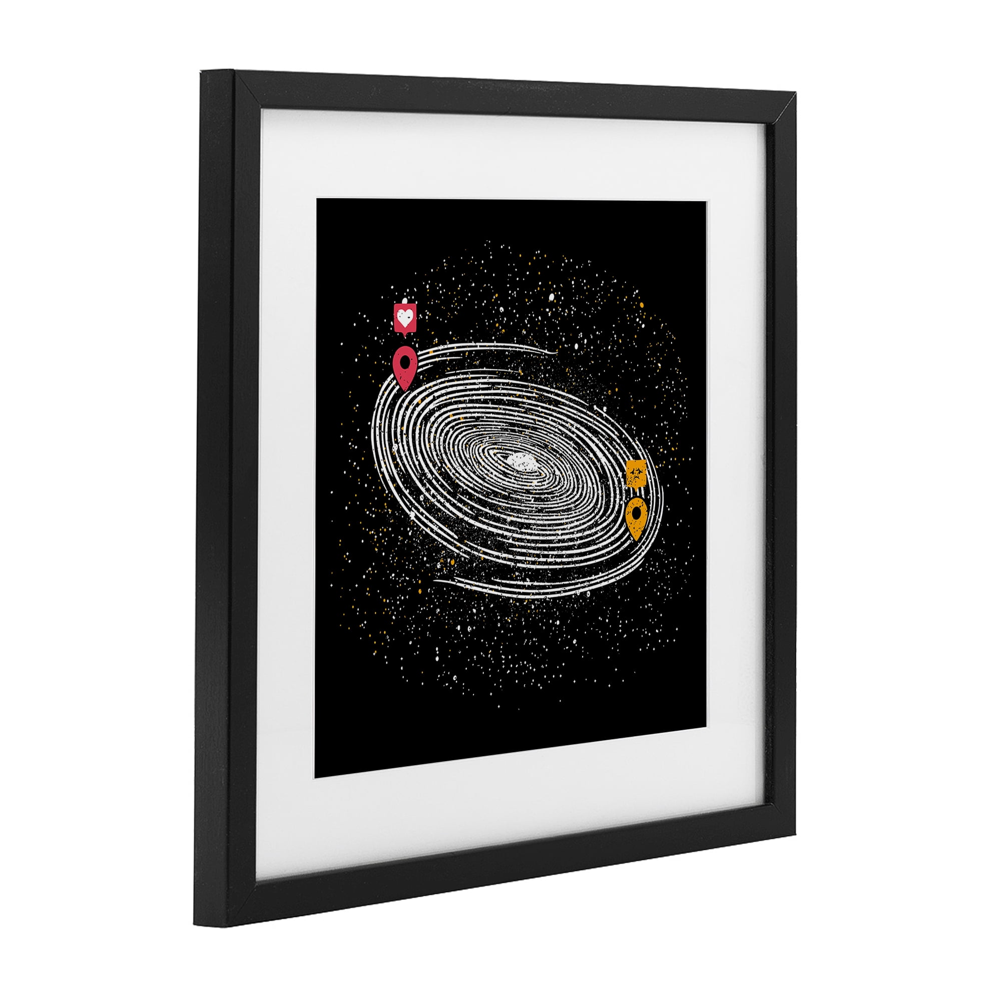 Stupell Industries Love Long Distance Black Framed Print Under Glass, design by Tobe Fonseca