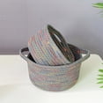 thumbnail image 3 of Joernso Storage Basket Decorative Exquisite Workmanship Hand Woven Portable Desktop Toy Basket for Laundry, 3 of 8