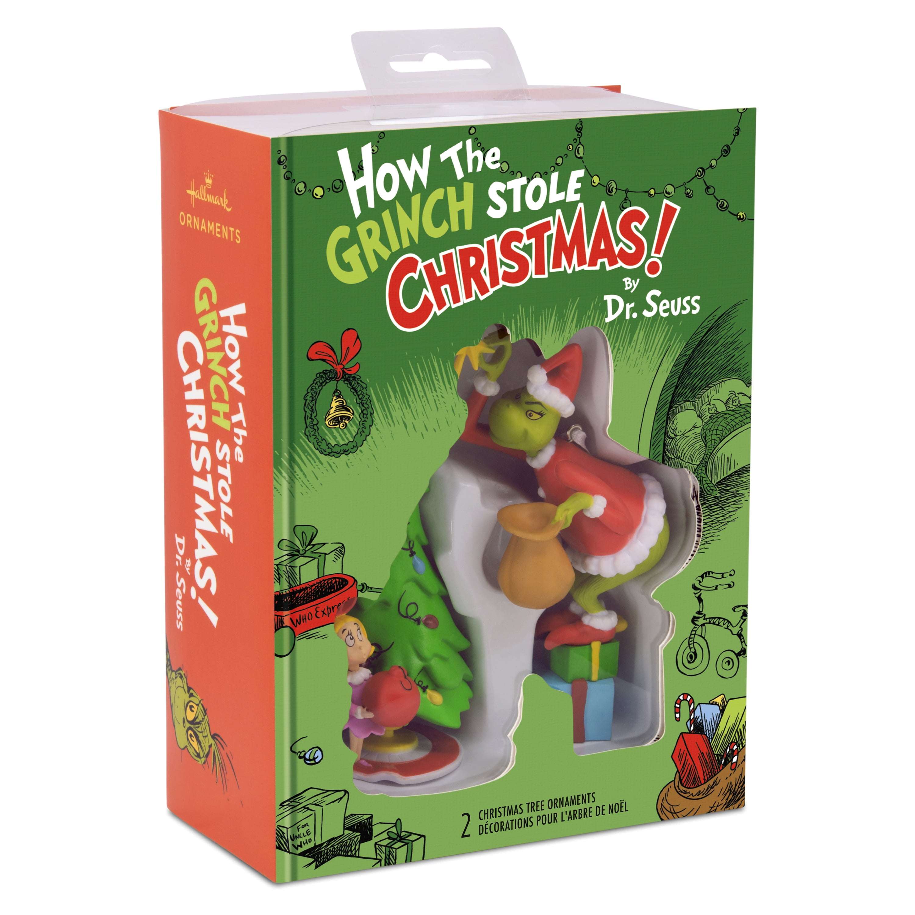 Hallmark Dr. Seuss's How the Grinch Stole Christmas! Grinch and Cindy-Lou Who Christmas Ornaments, Set of 2