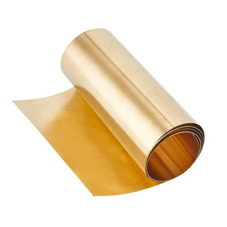 Metal Brass Sheet Roll 1000x100x0.05mm Brass Foil Roll Brass Sheet Metal Roll Metal Brass Strip Metal Foil Plate Gold Color Pure Brass Roll