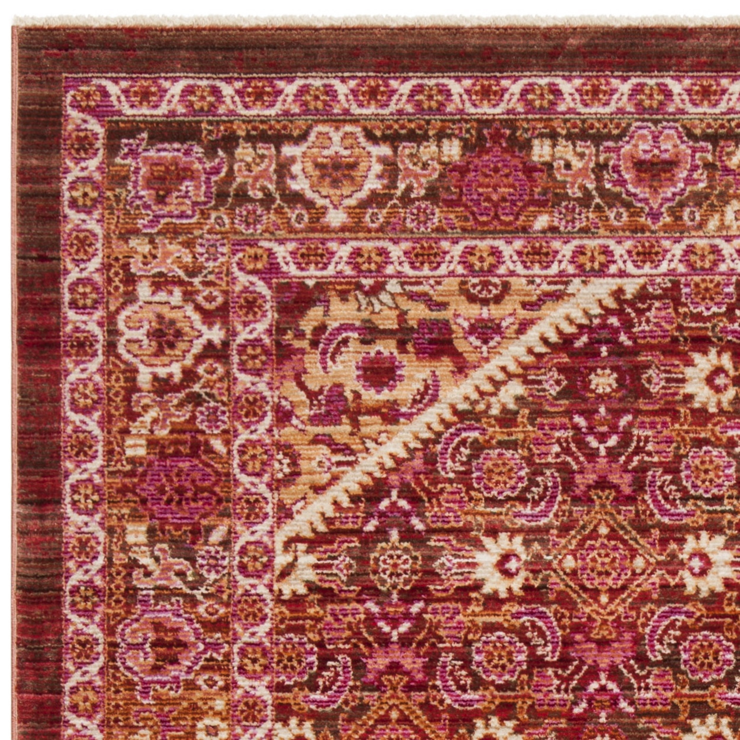 SAFAVIEH Sutton Ivy Floral Bordered Area Rug, Rust, 3' x 5'