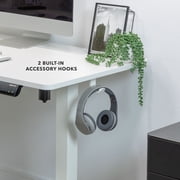 Mount-It! Large Electric Height Adjustable Desk for Corners, Automatic Standing Desk with Smooth Ergonomic Height Adjustment