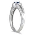thumbnail image 2 of SZUL Women's 1/4 Carat TW Diamond and Sapphire Ring in 10K White Gold, 2 of 3