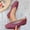 Wine, variant on Women's Casual Square Toe Ballet Flats PU Slip On Ballerina Flats Girls Solid Color Ballet Pumps Dolly Shoes Womens Comfy Office Driving Flat Shoes Loafers Wine 5.5