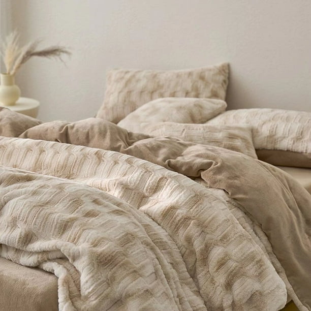 Xiao Hua Juego de sábanas, juego de sábanas y fundas de almohada, juego de cama individual, ropa de cama de hotel, decoración del hogar (caqui)