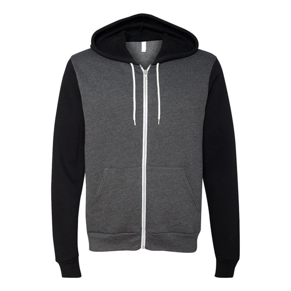 BELLA + CANVAS Unisex Sponge Fleece Full-Zip Hoodie Size up to 3XL