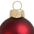 thumbnail image 3 of 40ct Matte Henna Red Glass Ball Christmas Ornaments 1.5" (40mm), 3 of 4