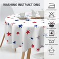 thumbnail image 5 of 4th of July Tablecloth 60 Inch Round, Red Blue Striped Stars Decorations Patriotic Table Cloth Polyester Outdoor Decor Memorial Independence Day Table Cover for Farmhouse Party Picnic Dinner, 5 of 6