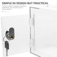 thumbnail image 3 of OULII 1Pcs Simple Design Rectangular Donation Box with Lock for Public Events 5.9x5.9x3.9in, 3 of 8