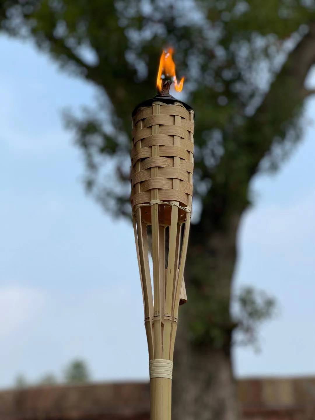 Mainstays 57in Bamboo Torch with Fiberglass Wick, 12fl oz Natural