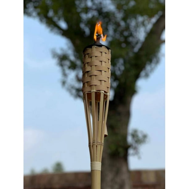 Mainstays 57in Bamboo Torch with Fiberglass Wick, 12fl oz Natural