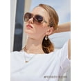 thumbnail image 3 of Un marco morado doble pieza morada gafas de sol polarizadas clásicas para mujer gafas de sol de moda para mujer marco grande brillante compuesto brillante, 3 of 4
