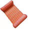 thumbnail image 2 of Faithtur Lit Flottant, Matelas Flottant à Rayures Arc-en-Ciel Fauteuil Lounge Gonflable, 2 of 9