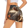 thumbnail image 2 of Uemuo Adorable Flower Field Cow Pattern Women's Athletic Shorts High Waisted Running Shorts with Liner Pockets Gym Elastic Workout Shorts-XX-Large, 2 of 9