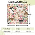 thumbnail image 2 of Chihuahua Dog and Flower Square Fitted Tablecloth with Elastic Edge,Square Table Cover,Washable Elastic Table Cover for Home Kitchen Party Decor 36"x36", 2 of 6