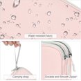 thumbnail image 4 of HRTGFD-Electronic Organizer, Travel Cable Organizer Bag Pouch Electronic Accessories Carry Case Portable Waterproof Double Layers Storage Bag for Cable, Cord, Phone, Earphone, Medium Size, Light Pink, 4 of 4