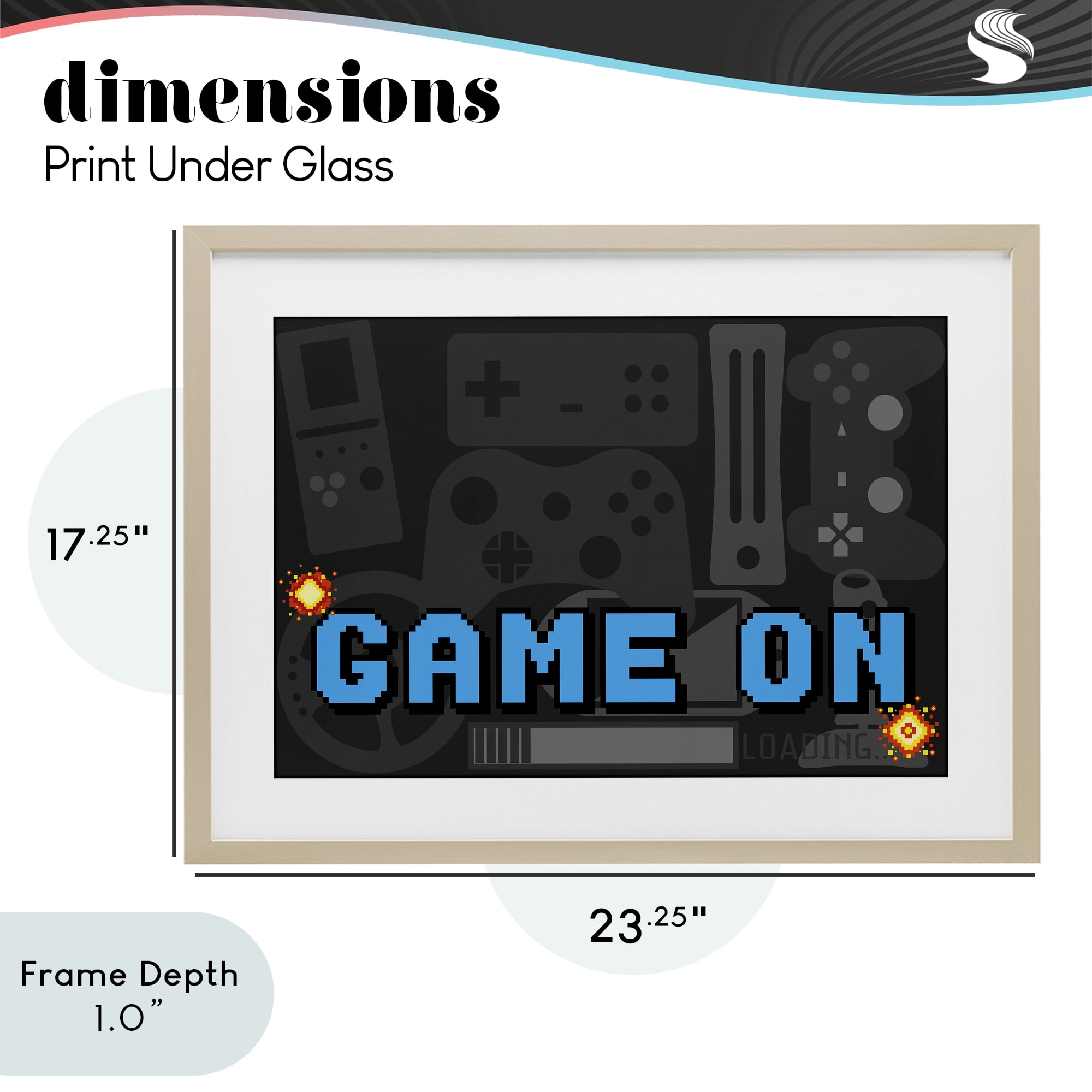 Stupell Industries Game On Arcade Birch Framed Print Under Glass, design by Kim Allen