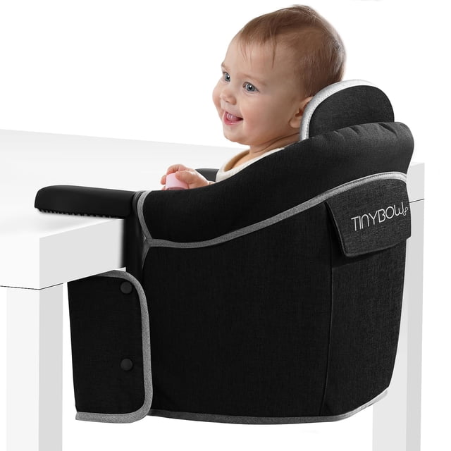 Silla alta para bebé Tinybow, asiento de viaje portátil con gancho