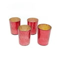 thumbnail image 4 of Red & Silver Set of 4 Glass Tealight Votive Candle Holders in Mercury Finish Ideal Evening Wedding Parties Home Decor Table Decoration Gift by MystiqueDecors, 4 of 4