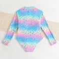 thumbnail image 5 of mgoYE Swimsuit for Girls Size 14 Girls' Sparkle One-Piece Swimsuit 7-12Y Rash Guard Shimmer Bathing Suit for Beach Pool(Blue,7-8 Years), 5 of 5