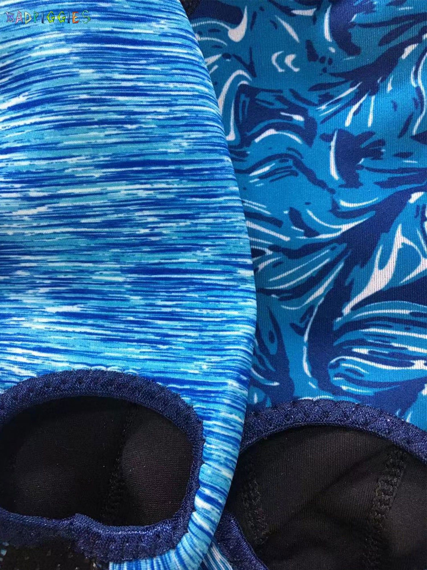 BadPiggies Water Socks Sports Beach Barefoot Quick-Dry Aqua Yoga Shoes Slip-on for Men Women Kids (S, Line Blue) - image 5 of 6