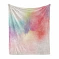 thumbnail image 1 of Colorful Soft Flannel Fleece Blanket, Abstract Dreamy Fantasy Themed Watercolor Digital Painting Artwork Romantic Design, Cozy Plush for Indoor and Outdoor Use, 50" x 70", Multicolor, by Ambesonne, 1 of 6
