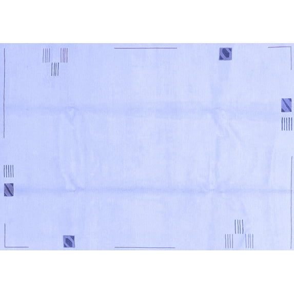 Ahgly Company Indoor Rectangle Solid Blue Modern Area Rugs, 3' x 5'