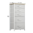 thumbnail image 3 of DEXTRUS 5-Drawer Fabric Storage with Steel Frame and Wooden Top for Living Room and Hallway for Adult Light Gray, 3 of 5