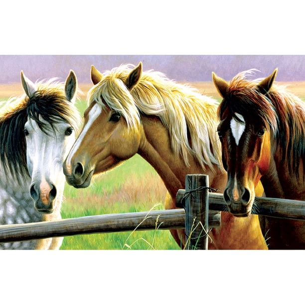 Cuadros Decorativos 5D bricolaje completo taladro diamante pintura pastizales caballos punto de cruz (B1018) Wdftyju embutido en tela