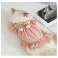 thumbnail image 3 of Cute Dog Dress Small Dog Clothes For Girls Female Puppy Outfits Pink Tulip Pet Summer Clothes for Holiday Birthday Party Costume,Pink L, 3 of 10