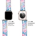 thumbnail image 4 of WIRESTER PU leather Leather Band Replacement Strap for 38/40mm Apple Watch Band - Pink Butterfly Fish, 4 of 7
