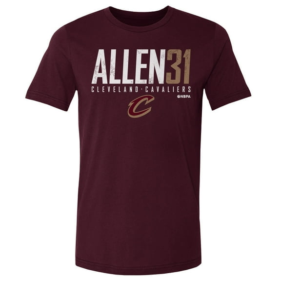 Men's 500 Level Jarrett Allen Wine Cleveland Cavaliers Elite Player T-Shirt