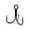Black-8, variant on High Carbon Steel Trebles Hook with Blood Grooves Lures Fishing Tackle Fish Hook for Lake, River