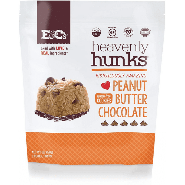 E&C's Snacks Heavenly Hunks Cookies Peanut Butter Chocolate Gluten Free