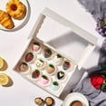 thumbnail image 2 of 6PCS Elegant Cookies Boxes, 7 x 4.3 x 1.6 inches, Strawberries Boxes with Display Window, White Paper Box, 2 of 6