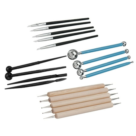 pottery tools embossing modeling clay stylus sculpting dotting mandala 18pcs polymer sculpture ceramic ball craft rock pattern dialog displays option