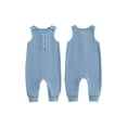 thumbnail image 2 of Gupgi Infant Boy Girl Jumpsuits Newborn Sleeveless Round Neck Button Front Loose Rompers Baby Playsuits, 2 of 9