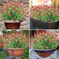 thumbnail image 6 of 24 Bundles Artificial Flowers for Spring Decoration, Outdoor UV Resistant Fake Flowers No Fade Faux Plastic Plants for Indoor Outside Window Box Porch Hanging Basket Decor (Red-eucalyptus), 6 of 7
