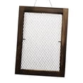 thumbnail image 1 of Soporte para colgar un tablero con diseño de helecho cuerno de ciervo, de madera, vertical, para decoración del hogar, con marco de malla metálica. 29 cm x 26 cm, 1 of 8