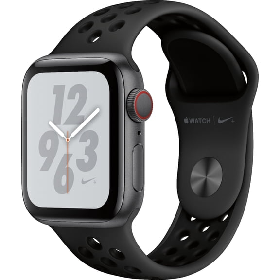 Apple Watch Series 4 44mm (GPS Cellular) Nike Edition Aluminum Case, Space Gray, 1-Pack