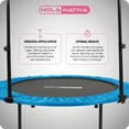 thumbnail image 4 of HolaHatha 48" Folding Mini Fitness Trampoline with Adjustable Handle, Blue, 4 of 9