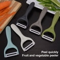 thumbnail image 4 of 2pcs Multifunctional Ceramic Peeler Vegetables Fruits Peeling Tool Peeler Fruit Peeling Potato Scraper for Kitchen, Army Green, 4 of 9