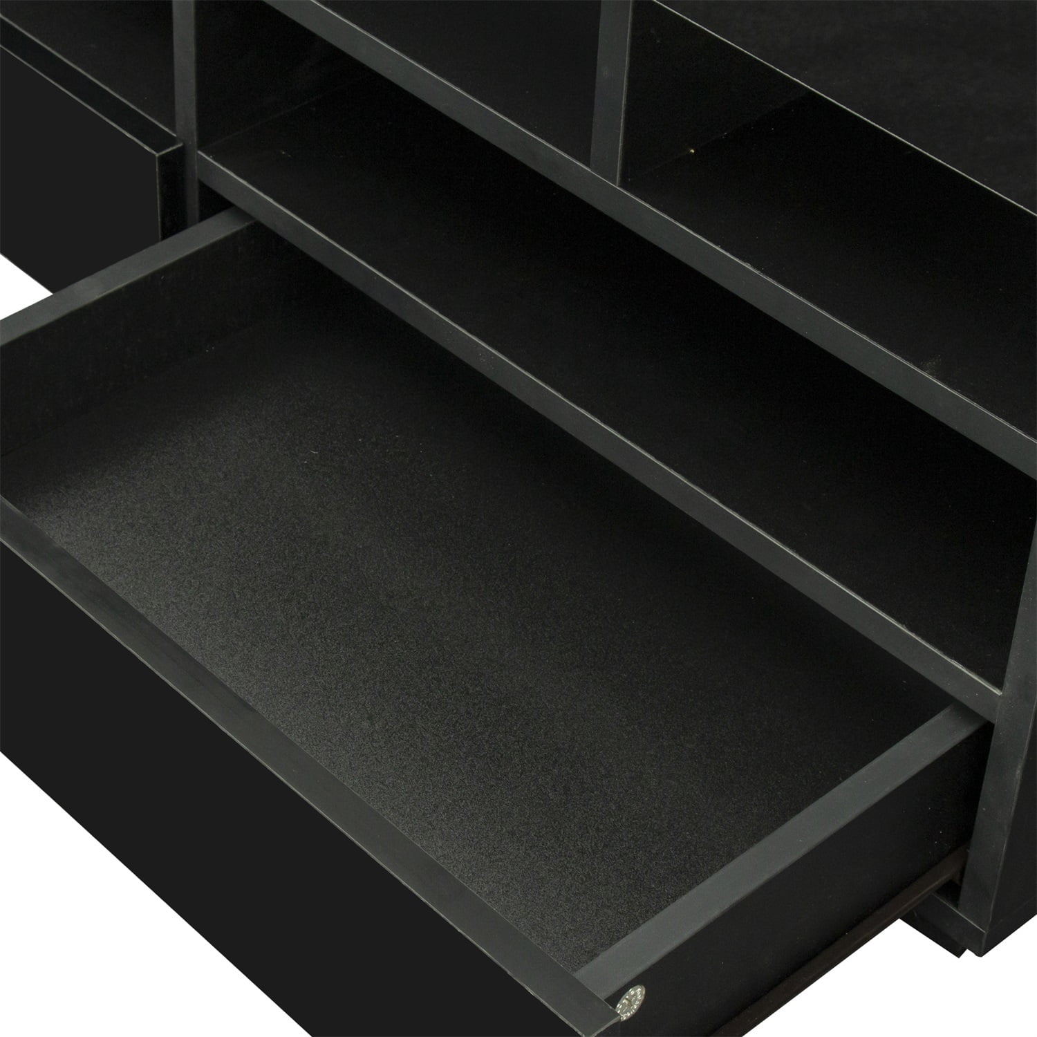 Kadyn LED Light TV Stand with Remote, Living Room Entertainment Center TV Stand with 2 Drawers & 2 Open Shelves, Particle Board TV Stand Cabinet with 20-color RGB LED lights, Black Kadyn LED Light TV Stand with Remote, Living Room Entertainment Center TV Stand with 2 Drawers & 2 Open Shelves, Particle Board TV Stand Cabinet with 20-color RGB LED lights, Black