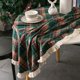 thumbnail image 4 of Mantel redondo de 59 pulgadas, mantel a cuadros retro rojo y verde, resistente a las manchas, de poliéster, para mesas navideñas de invierno, para cocina, comedor, mantel pequeño para fiestas, picnic, 4 of 5