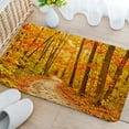thumbnail image 3 of Fall Bathroom Rugs, Autumn Forest Non-Slip Bath Rugs Harvest Falling Maple Leaves Fall Bathroom Rugs Set for Bathroom, Autumn Bathroom Rug Mat 19X31inch, Extra Soft and Absorbent Bath Rugs, 3 of 3