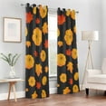 thumbnail image 7 of Coolnut Coolnut Blackout Window Curtain Panels for Apartment 84" Pumpkins and Maple Leaves Room Divider Curtain Cafe Curtains, 7 of 7