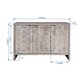 thumbnail image 6 of Lunale 46.25" Farmhouse Style 3 Door Accent Cabinet with Storage, Sideboard Buffet Server Cabinet for Living Room, Natural, 6 of 6