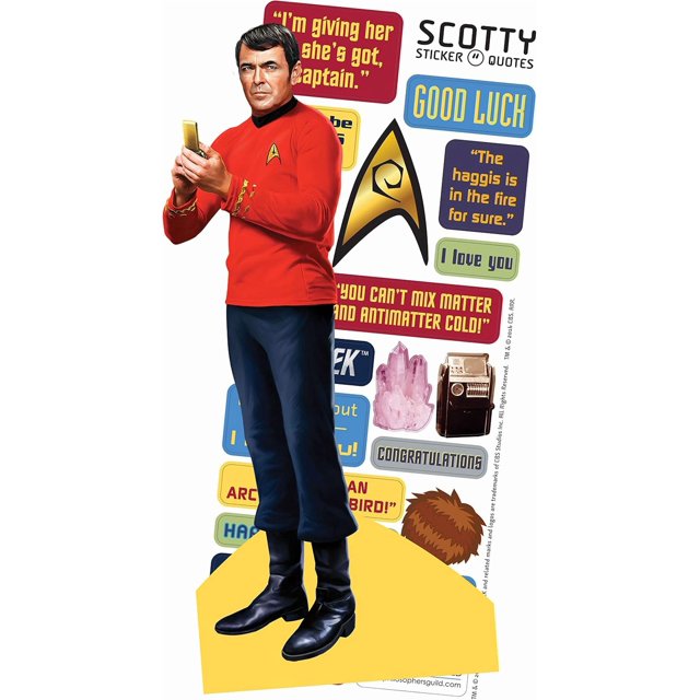 Lt. Cdr. Scott - Star Trek Greeting Card with Sticker Sheet